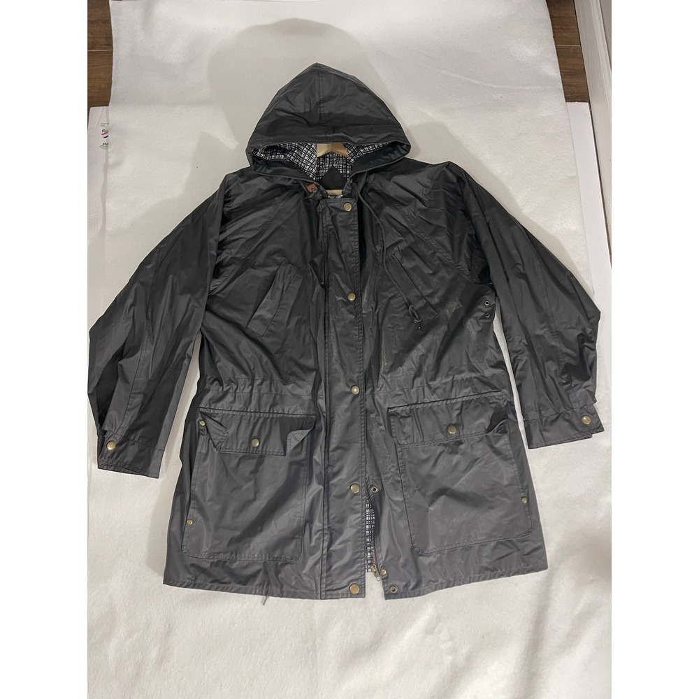 Misty Harbor Unisex/ Men's Navy Black‎  lightweight Rain Coat Jacket Size Medium